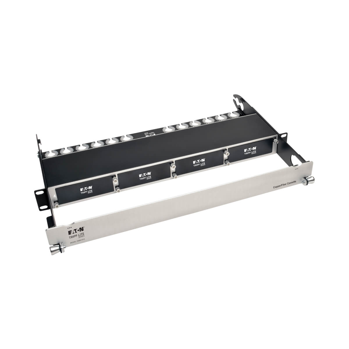 Tripp Lite N484-01U Copper/Fiber Enclosure for 4 High-Density Cassettes, 1U