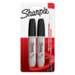 Sharpie Permanent Marker Chisel Tip Black (Pack 2) - 1986195