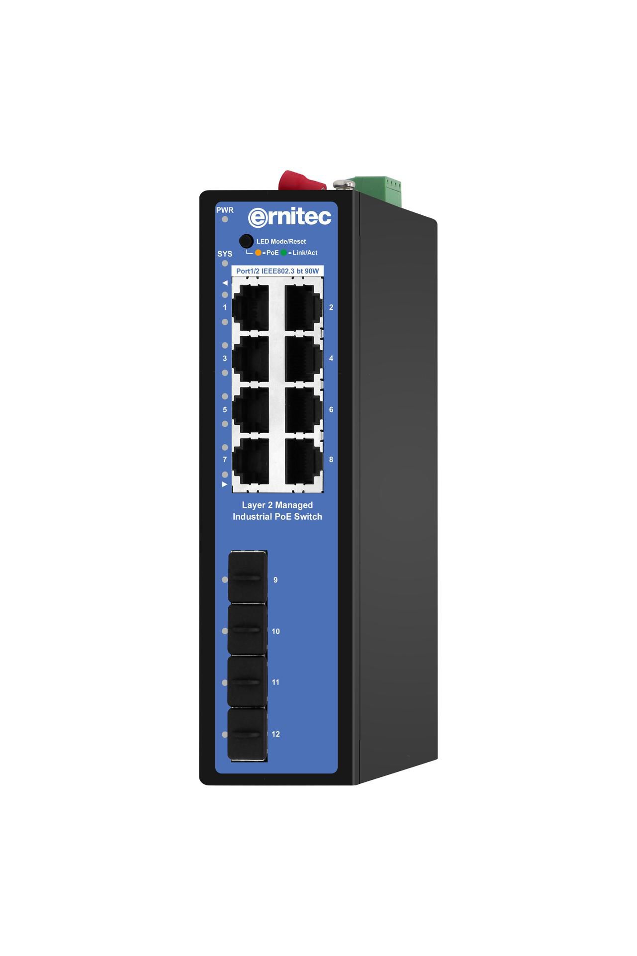 Ernitec 12-port 1000Mbps Industrial