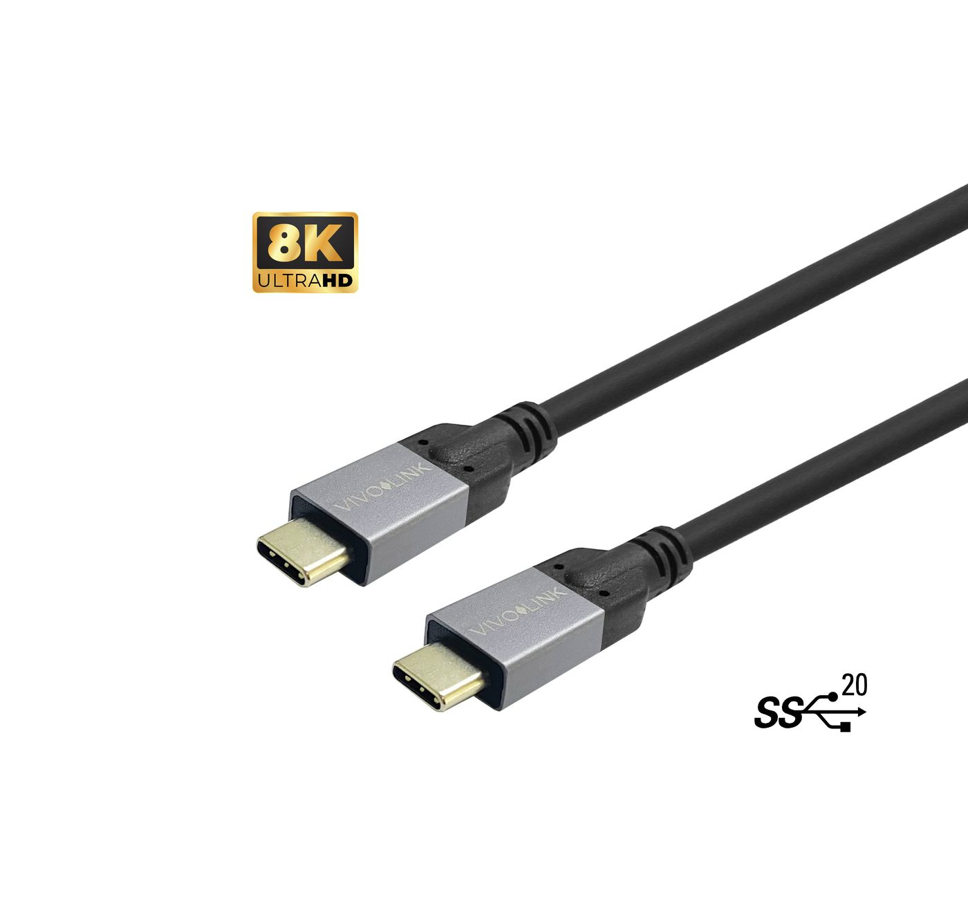 Vivolink PROUSBCMM3 USB cable USB 3.2 Gen 2x2 3 m USB C 100 W Black