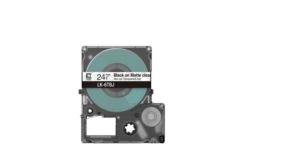 Epson C53S672067/LK-6TBJ DirectLabel-etikettes black on Transparent 24