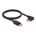 DeLOCK DisplayPort cable male straight to male 90° right angled 8K 60 Hz 1 m