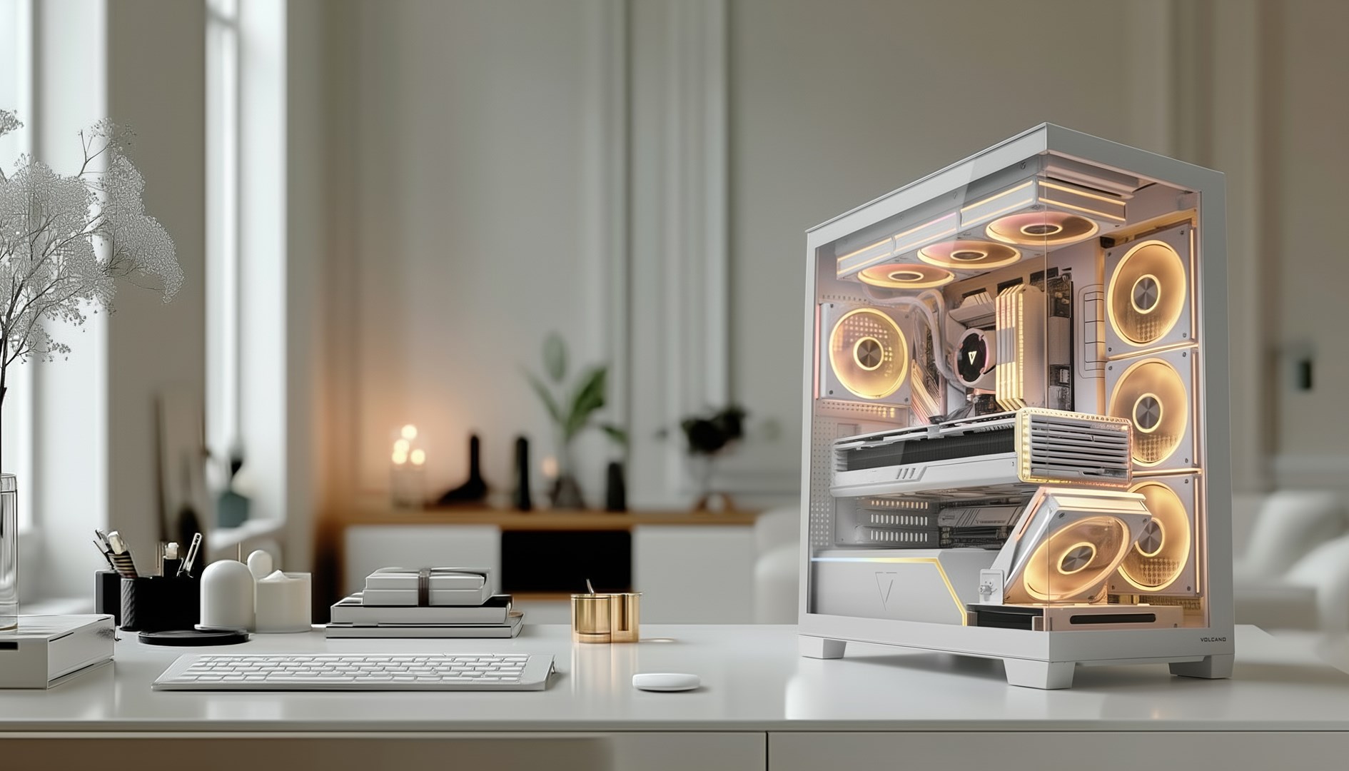 MOD ECOM VOLCANO STELLAR PLUS MIDI WHITE