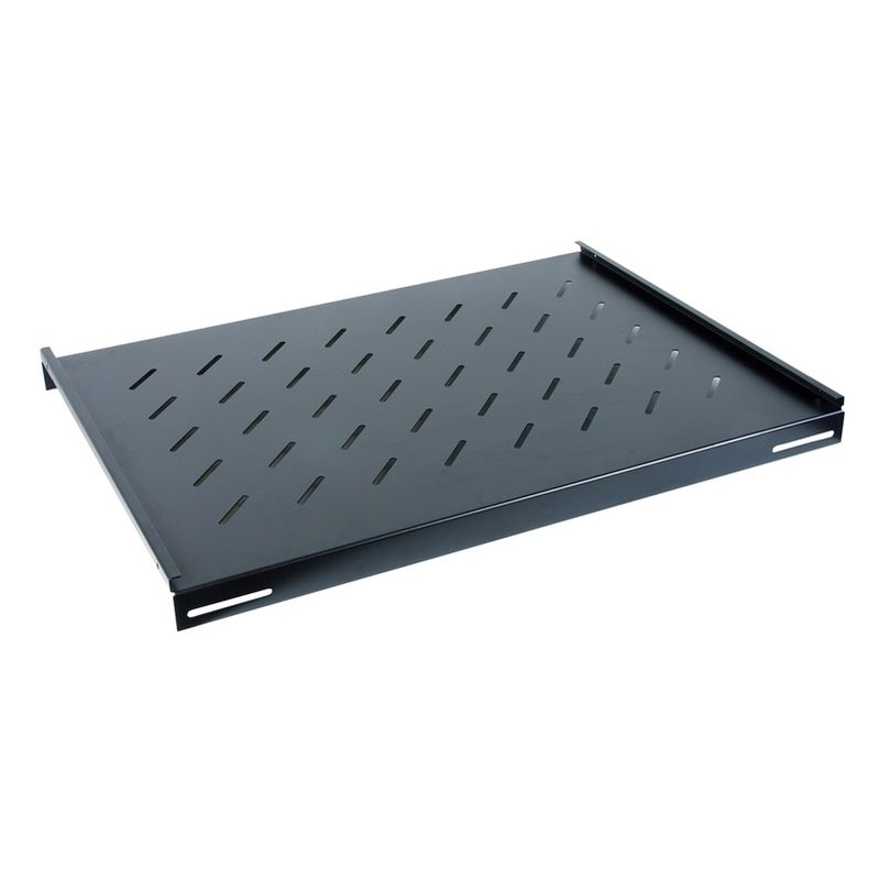 FDL 550mm DEEP 19 INCH FIXED VENTED SHELF - BLACK