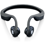 Lenco HBC-200GY headphones/headset Wireless Neck-band Sports Micro-USB Bluetooth Black