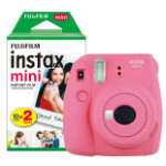 Fujifilm Instax Mini 9 Instant Camera - Flamingo Pink - Camera + 20 Shot Pack