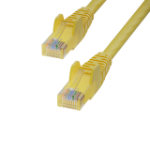 StarTech.com 5m Yellow Cat6 Ethernet Cable, Snagless, 100W PoE, UTP, 24AWG Pure Bare Copper Wire, RJ45 Network Patch Cord w/Strain Reliefs, Individually Tested