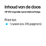 HP 912 originele cyaan inktcartridge
