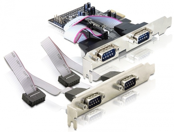 DeLOCK 4 x serial PCI Express card interface cards/adapter