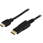 Deltaco DP-3020 video cable adapter 2 m DisplayPort HDMI Type A (Standard) Black