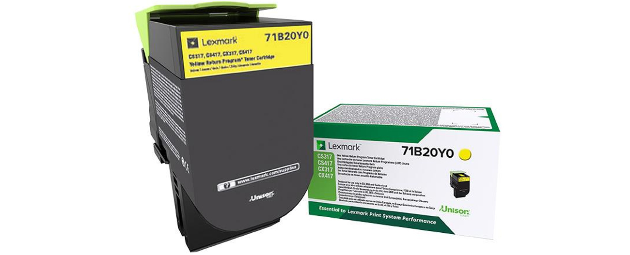 Image of Lexmark 71B20Y0 Toner-kit yellow return program, 2.3K pages...