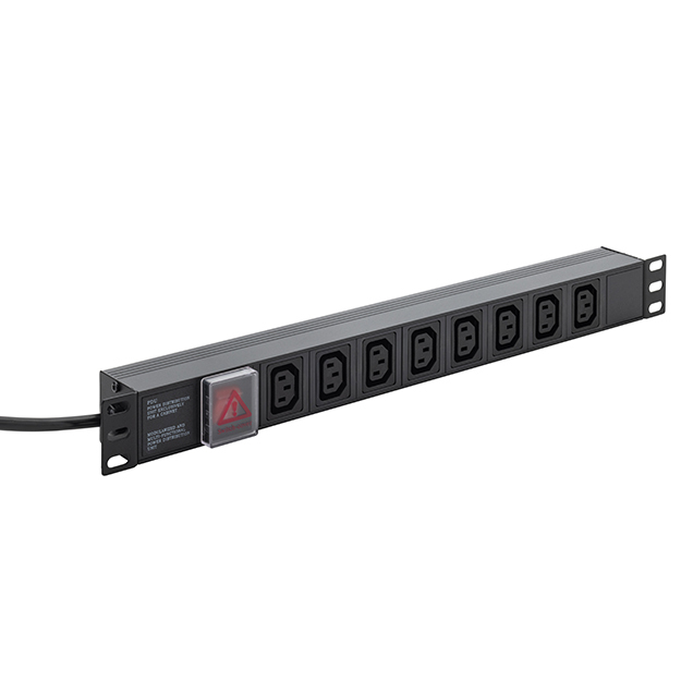 Connektgear Black 3M 8 Way Horizontal Rack Mount Power Extension Block Uk Pl