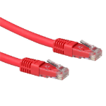 ACT Rode 1 meter LSZH U/UTP CAT6A patchkabel met RJ45 connectoren