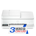HP ENVY 6530e Wireless All-in-One Color Printer, Instant Ink; Photo printing