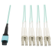 Tripp Lite N844-03M-8LC-P fiber optic cable 120.1" (3.05 m) MTP 8x LC OM3 Black, Turquoise
