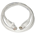 Videk Cat6 Booted UTP RJ45 to RJ45 Patch Cable White 1Mtr