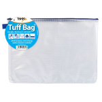 Tiger Tuff Bag Polypropylene A4+ 500 Micron Clear with Assorted Colour Zips - 300854