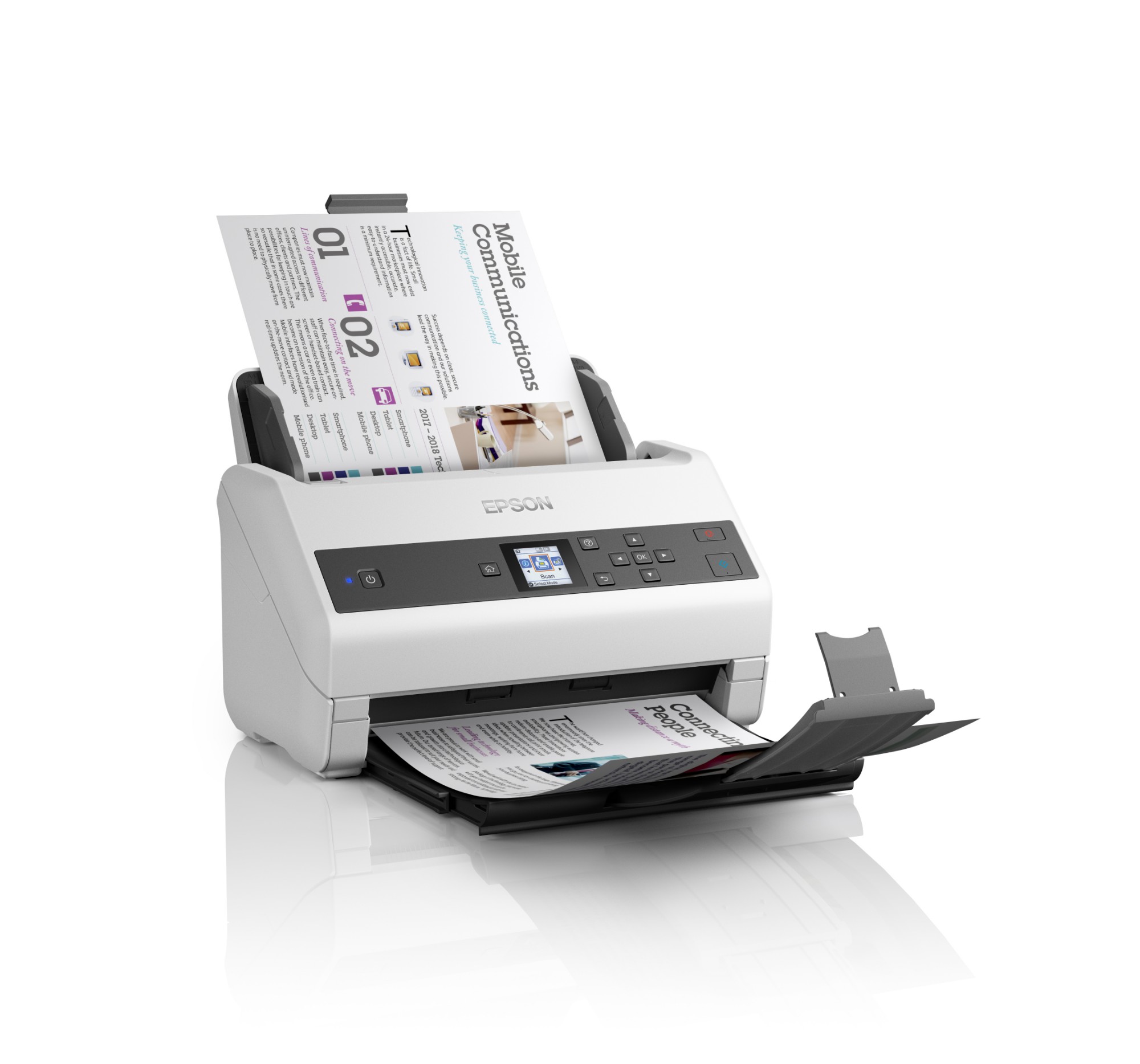 Epson Grey/White Workforce Ds-970 Sheet-Fed Scanner 600 X 600 Dpi A4