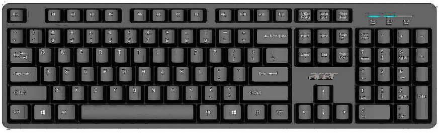 USB Wired keyboard Home/Office QWERTY US International Black