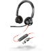 POLY Blackwire 3320 Stereo USB-C Headset + USB-C/A adapter