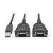 Tripp Lite U209-006-2 Cable adaptador de USB de 2 Puertos a DB9 Serial FTDI con Retención de COM (M/M), 1.83 m [6 pies]