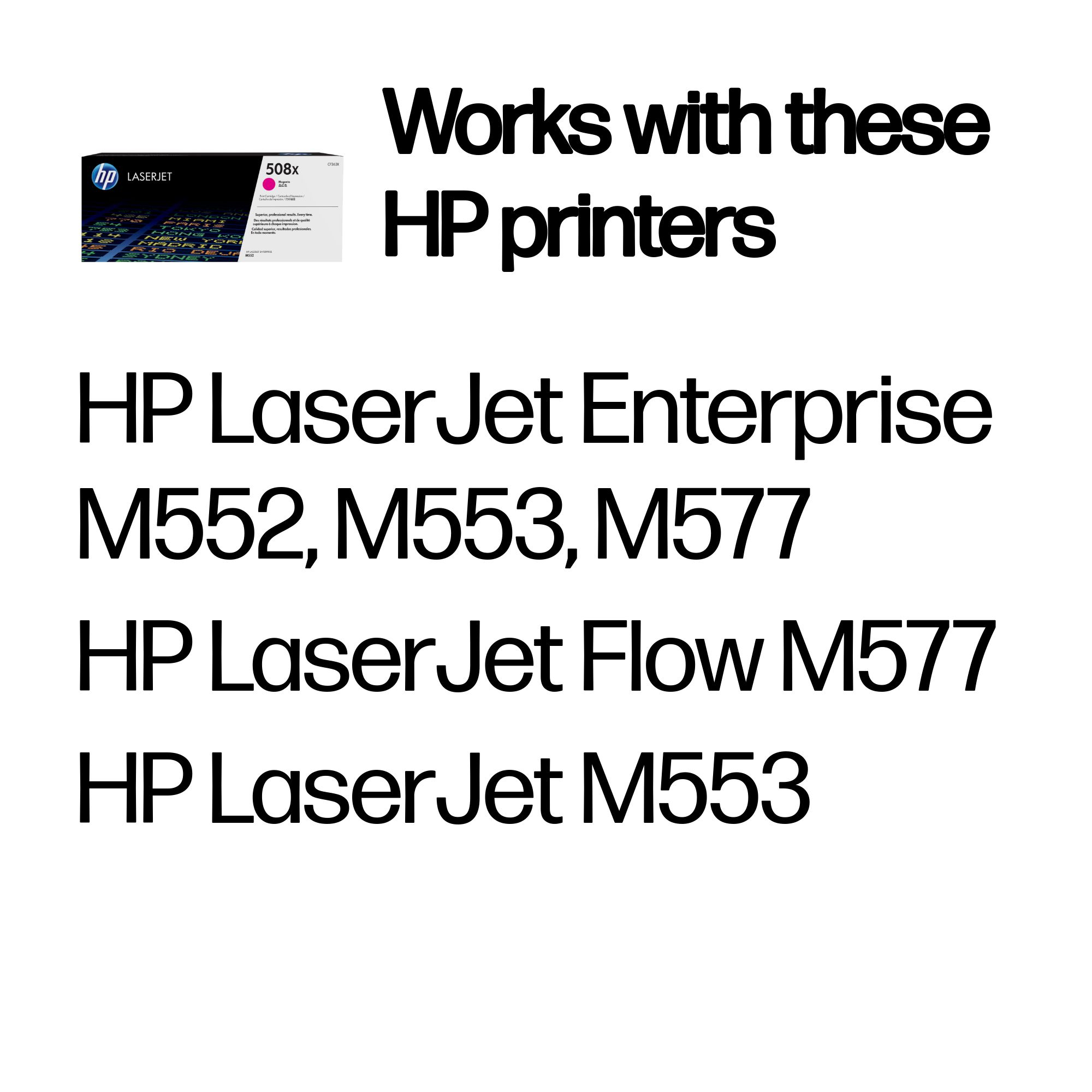 HP CF363X/508X Toner cartridge magenta, 9.5K pages ISO/IEC 19798 for HP CLJ M 552/E 55040