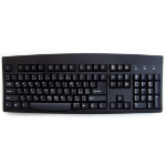 Accuratus KYBAC260UP-BKAR keyboard USB + PS/2 QWERTY Arabic, English Black
