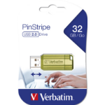 Verbatim PinStripe 3.0 - USB 3.0 Drive 32 GB - Eucalyptus Green