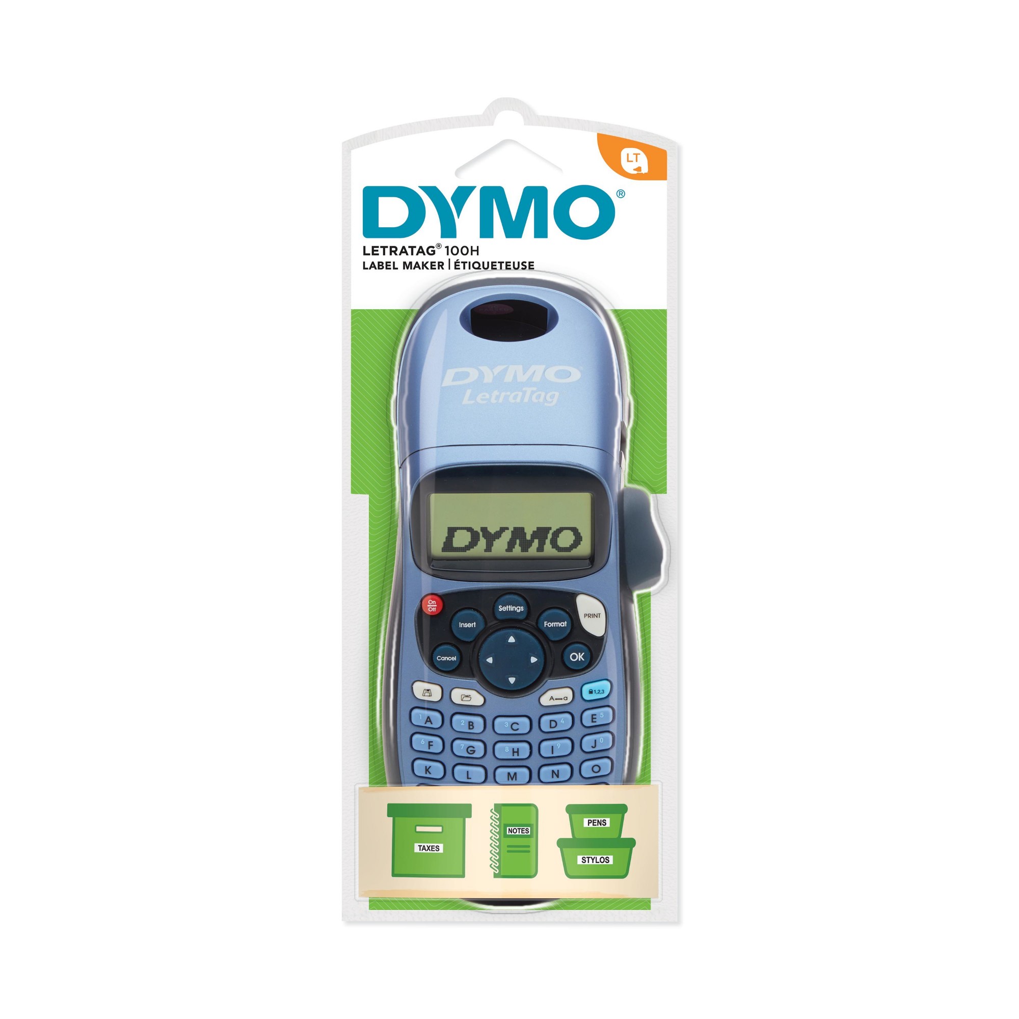 Dymo-Étiqueteuse Letratag LT100H, avec ruban d'étiquettes LT 3PK