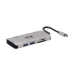 Tripp Lite U442-DOCK5-GY USB-C Dock - 4K HDMI, USB 3.x (5Gbps), USB-A/C Hub Ports, GbE, Memory Card, 100W PD Charging