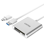 UNITEK Y-9313D card reader Silver USB 3.2 Gen 1 (3.1 Gen 1) Type-A