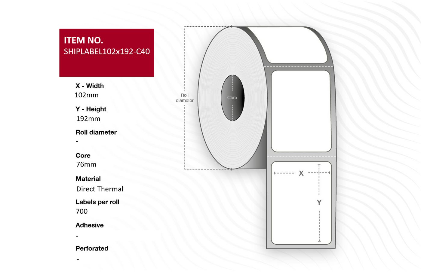 Capture SHIPLABEL102X192-C76 printer label