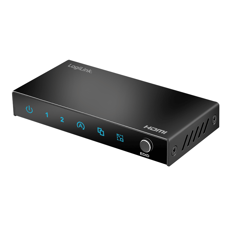 LogiLink HDMI splitter, 1x2-Port, 4K/60 Hz, HDCP, EDID, HDR, CEC, downscaler