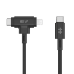 Targus HyperJuice - Lightning cable - 24 pin USB-C male to Lightning, 24 pin USB-C male - 1.5 m - black