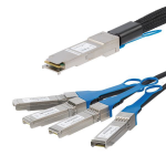 StarTech.com MSA Uncoded Compatible 3m 40G QSFP+ to 4x SFP+ Direct Attach Breakout Cable Twinax - 40GbE QSFP+ to 4x SFP+ Copper DAC 40 Gbps Low Power Passive Transceiver Module DAC