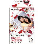 Fujifilm Instax mini Heart Sketch instant picture film 10 pc(s) 54 x 86 mm