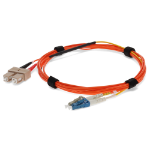 AddOn Networks 6m SC (Male) Orange OM1 to LC (Male) Yellow OS2 Duplex OFNR Mode Conditioning Cable