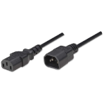 Manhattan Power Cord/Cable, C14 Male to C13 Female (kettle lead), Monitor to CPU, 1.8m, 10A, Black, Lifetime Warranty, Polybag  Chert Nigeria