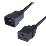 connektgear 2m Mains Extension Heavy Duty Power Cable C20 Plug to C19 Socket