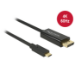 DeLOCK 85257 video cable adapter 3 m USB Type-C DisplayPort Black