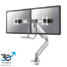 Neomounts NM-D775DXSILVER Monitor arm 10-32" - gas spring - Topfix - 180°-stop