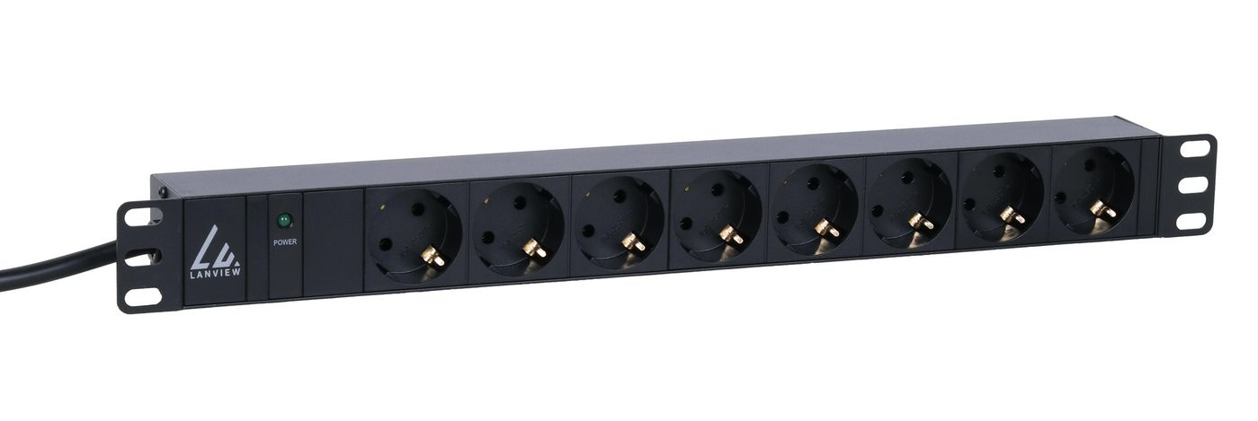 Lanview LVR261870S power distribution unit (PDU) 8 AC outlet(s) 1U Black
