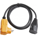 Brennenstuhl 1160370 power extension 2 m 1 AC outlet(s) Outdoor Black, Yellow