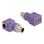 DeLOCK 60679 tussenstuk voor kabels M12 RJ45 Violet