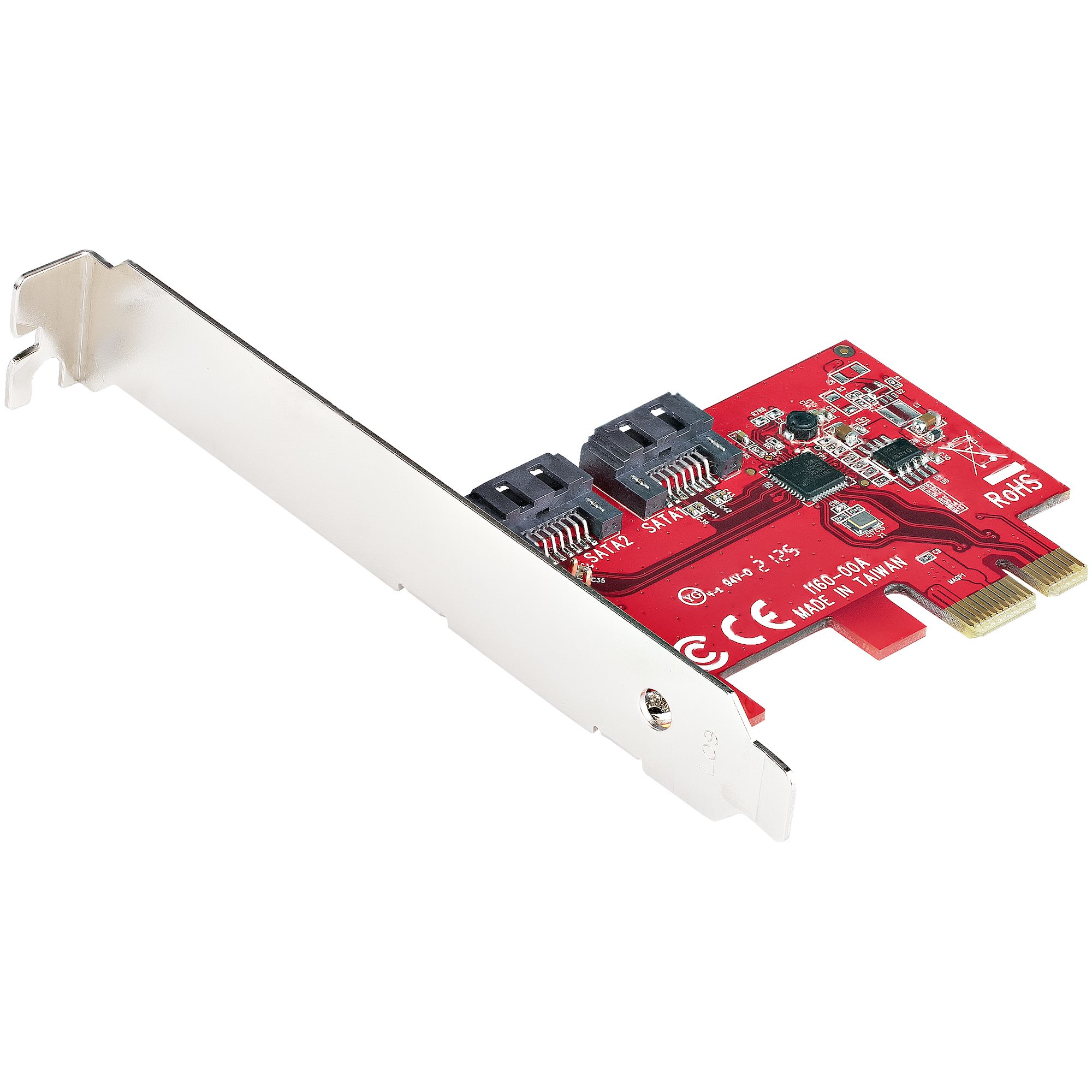 Image of StarTech.com SATA PCIe Card - 2 Port PCIe SATA Expansion Card -...