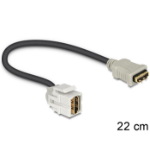 DeLOCK HDMI - HDMI, 0.22m HDMI kabel 0,22 m HDMI Type A (Standaard) Zwart