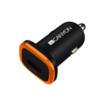 Canyon CNE-CCA01B mobile device charger MP3, Smartphone, Smartwatch, Tablet, Telephone Black, Orange USB Auto