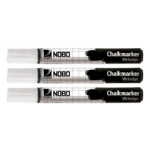 Nobo Chalkmarkers White (3)