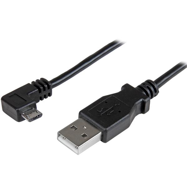Image of StarTech.com Micro-USB Charge-and-Sync Cable M/M - Right-Angle...