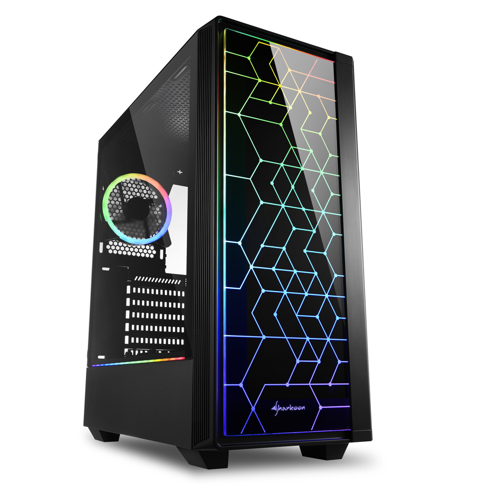 Image of Sharkoon RGB LIT 100 Midi Tower Black